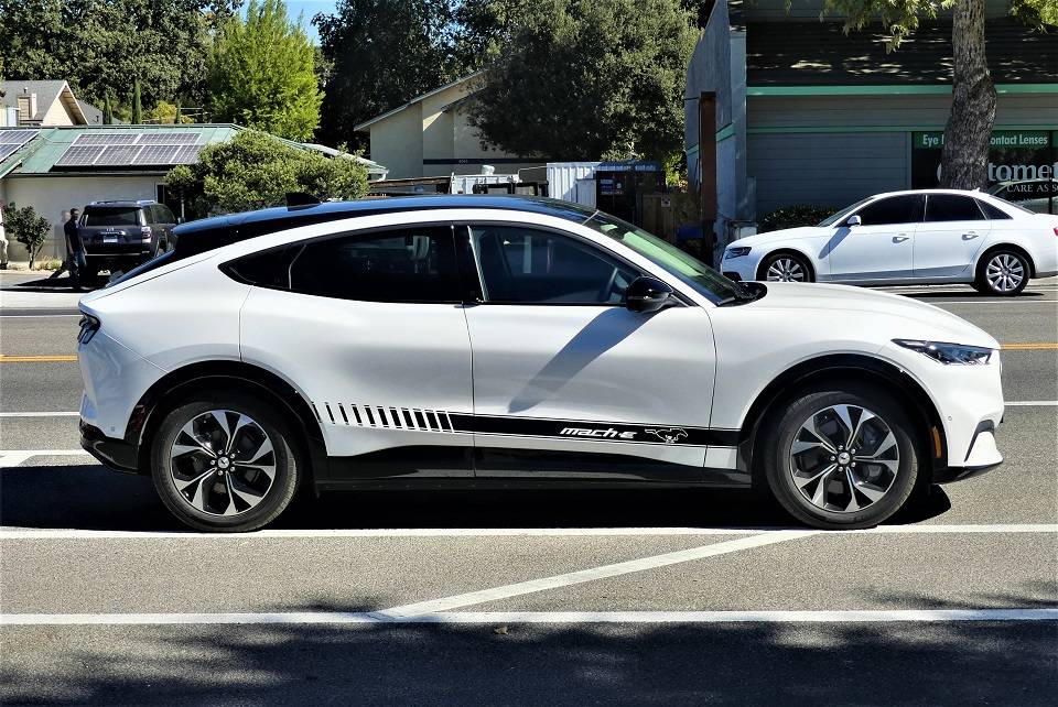 Ford Mustang Mach-E Badges? We don't need no badges! Mach-E debadged 1634080467652