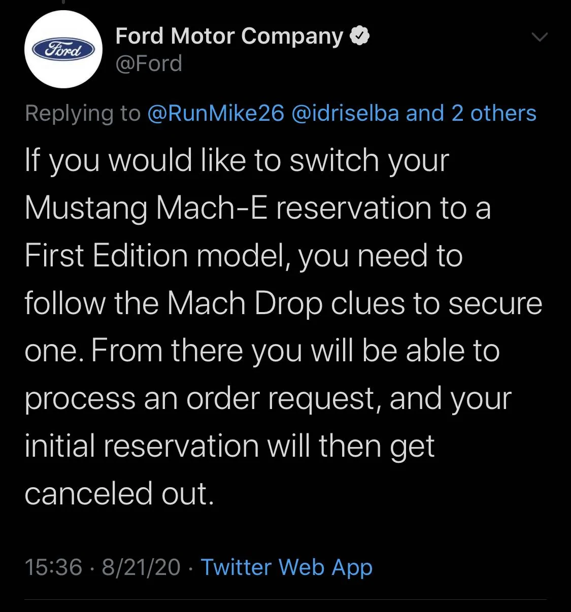 Ford Mustang Mach-E Ford is opening up some more First Edition Mach-E orders 035E61A4-DB42-42C9-BD14-6E859138315F