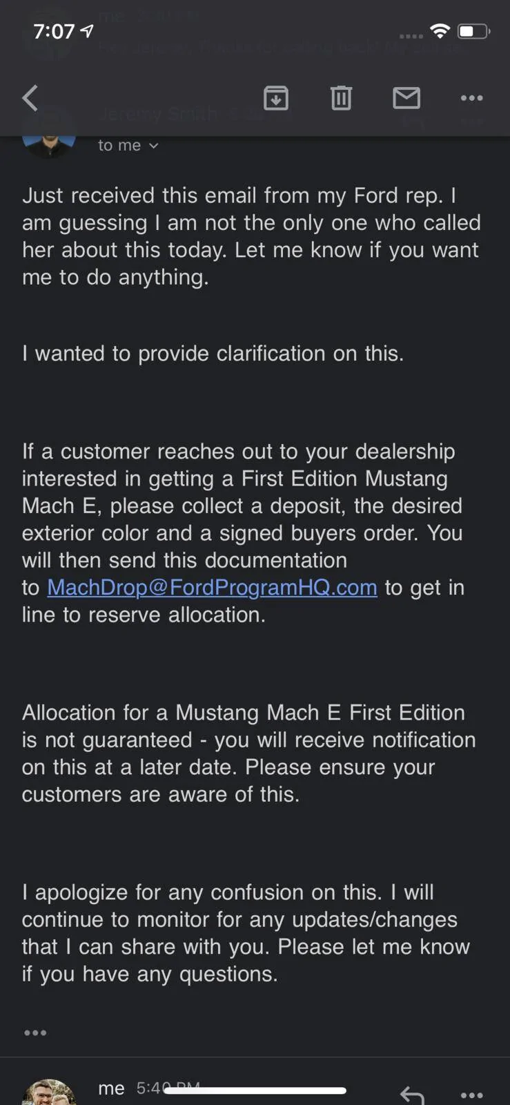 Ford Mustang Mach-E Ford is opening up some more First Edition Mach-E orders 282AECB2-24C7-4C01-95EA-E1250B6FED0E