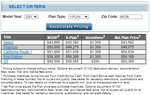 Ford Mustang Mach-E 2021 Mach-E X-Plan Pricing Released 1598378016863