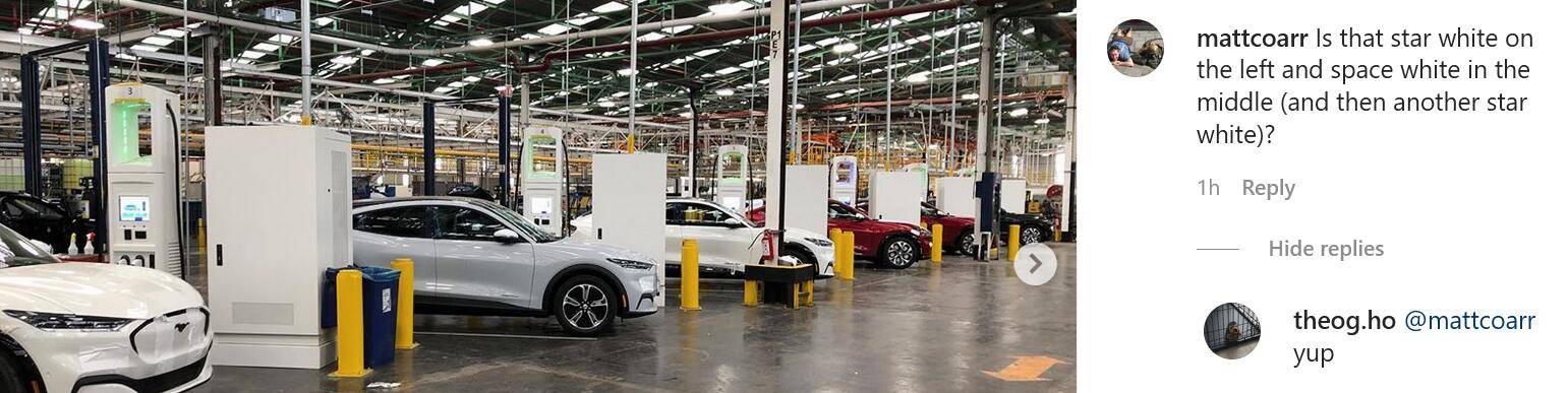 Ford Mustang Mach-E Space White vs Star White Mach-E (Side By Side Photos) 1598833094011