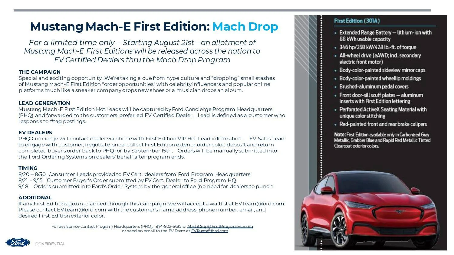 Ford Mustang Mach-E Ford is opening up some more First Edition Mach-E orders Mustang Mach-E First Edition Mach Drop Campaign-page-001