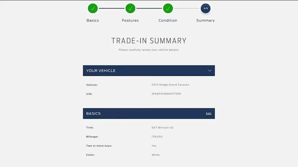 Ford Mustang Mach-E 2021 Mach-E Mustang Online Buying Process Detailed Ford-Mustang-Mach-E-Purchase-Dashoard-Trade-In-7
