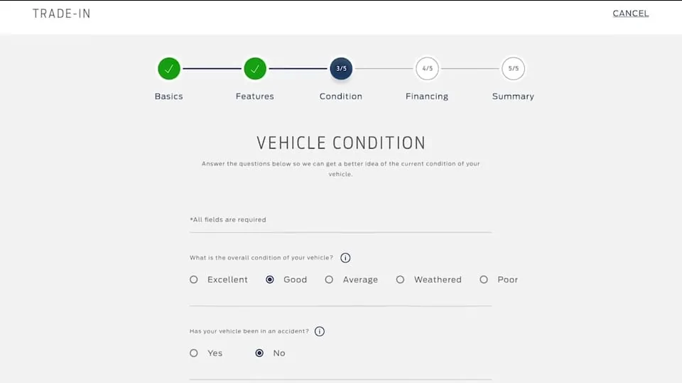 Ford Mustang Mach-E 2021 Mach-E Mustang Online Buying Process Detailed Ford-Mustang-Mach-E-Purchase-Dashoard-Trade-In-2