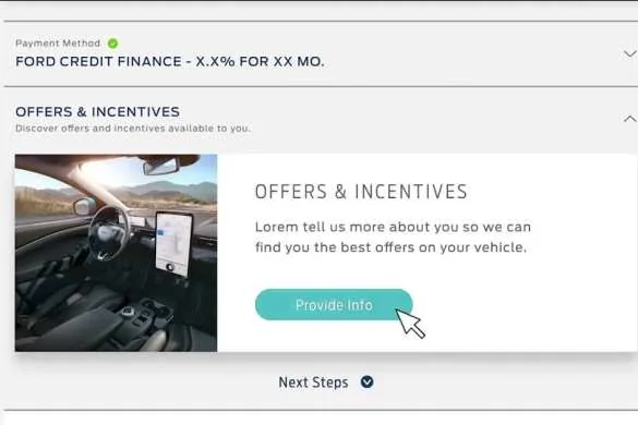Ford Mustang Mach-E 2021 Mach-E Mustang Online Buying Process Detailed g-Mach-E-Purchase-Dashoard-Offers-and-Incentives-1