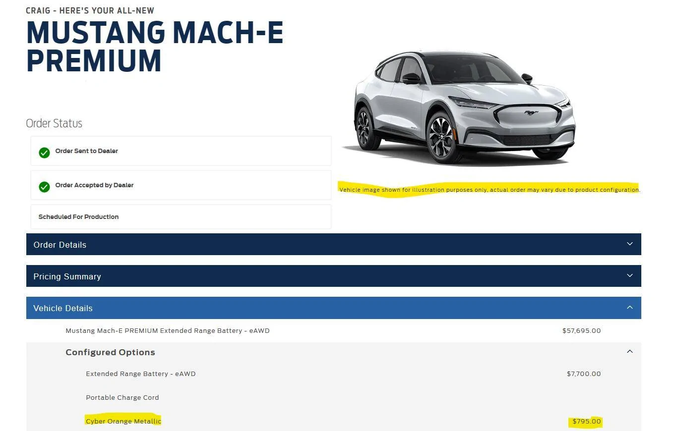 Ford Mustang Mach-E Updated the Color of my Order...Wondering if Anyone Got Their Preview Pictures to Change 1634226293407