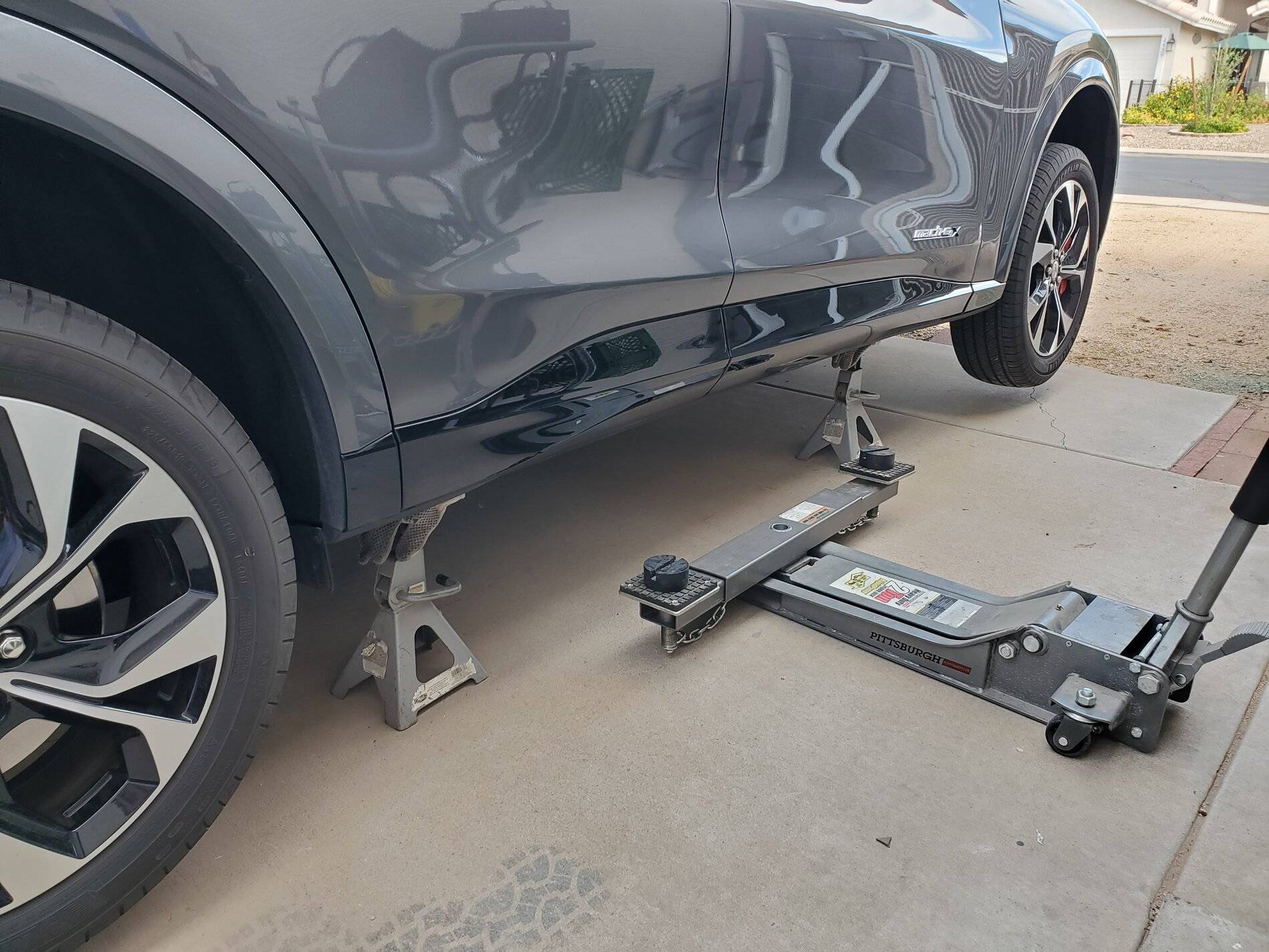 Ford Mustang Mach-E Rotating tires at 21k miles 20211017_132111