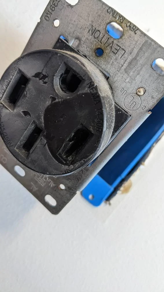 Ford Mustang Mach-E Charging options with a 10-30A dryer outlet PXL_20210410_173457058