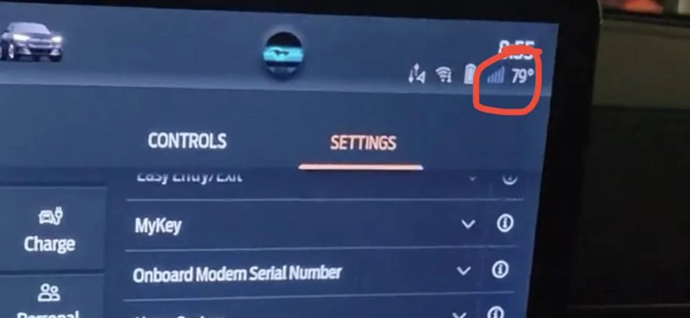 Ford Mustang Mach-E No cellular connection status in status bar 1D71DA92-AFC6-429A-BFF5-7027B7B3A01B