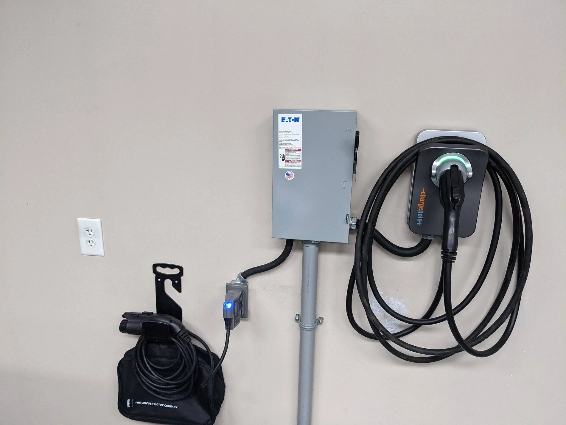 Ford Mustang Mach-E My ChargePoint Home Flex Installed PXL_20211022_003729498