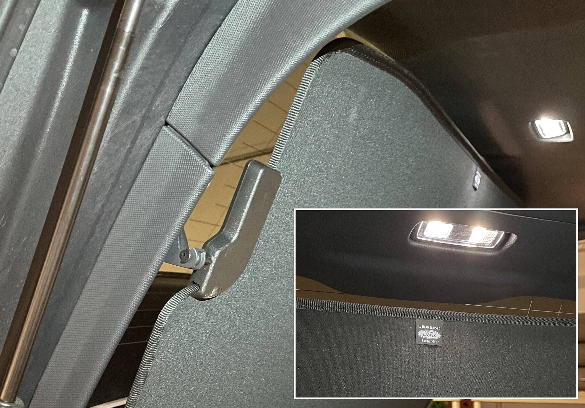 Ford Mustang Mach-E Cargo Cover will not stay in the hooks on the trunk door Mach-E_Cargo_Cover_211022