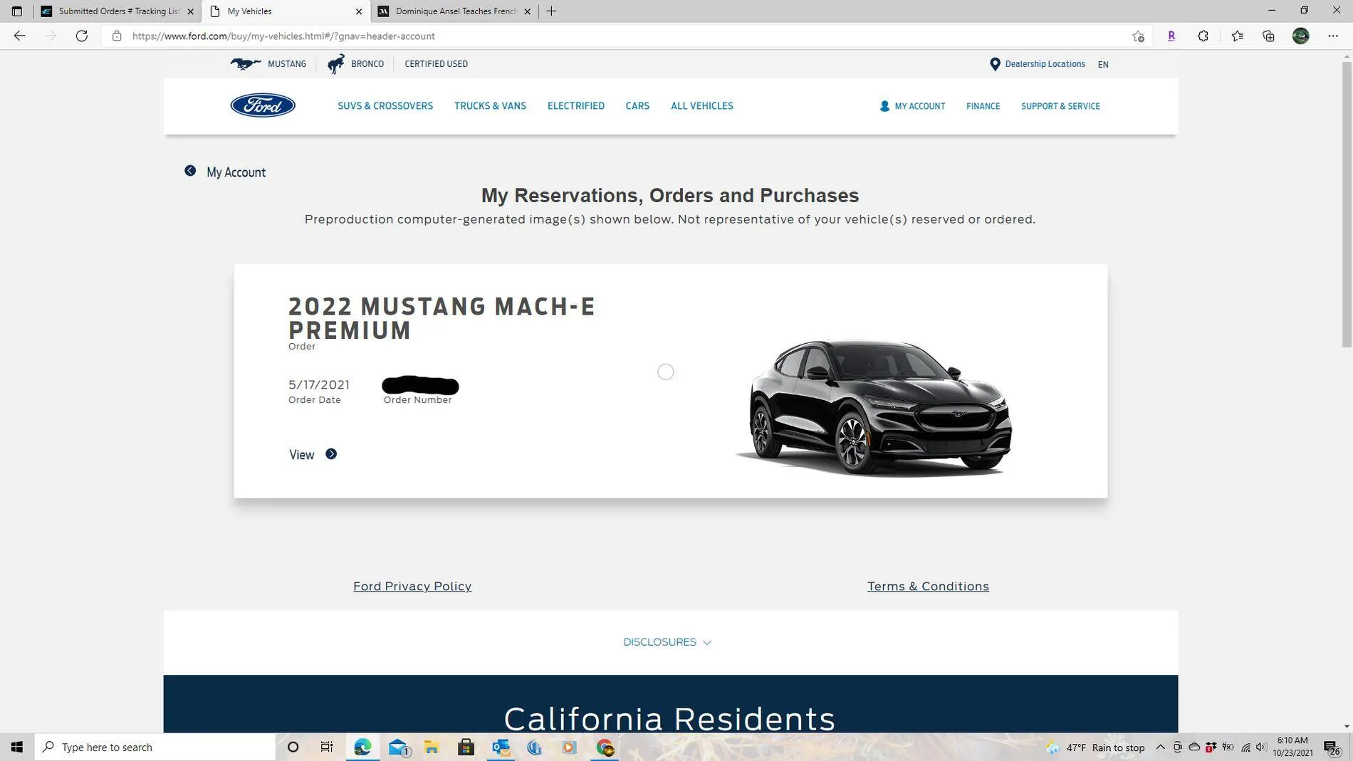 Ford Mustang Mach-E Submitted Orders Tracking List and Stats [Enter Yours] 2021-10-23 (1)