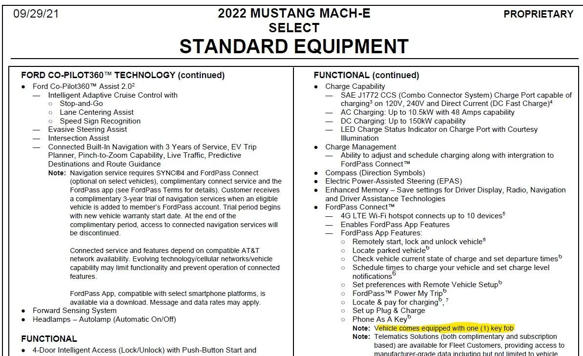 Ford Mustang Mach-E Purchasing and Programming another FOB '22 Key Fob Info