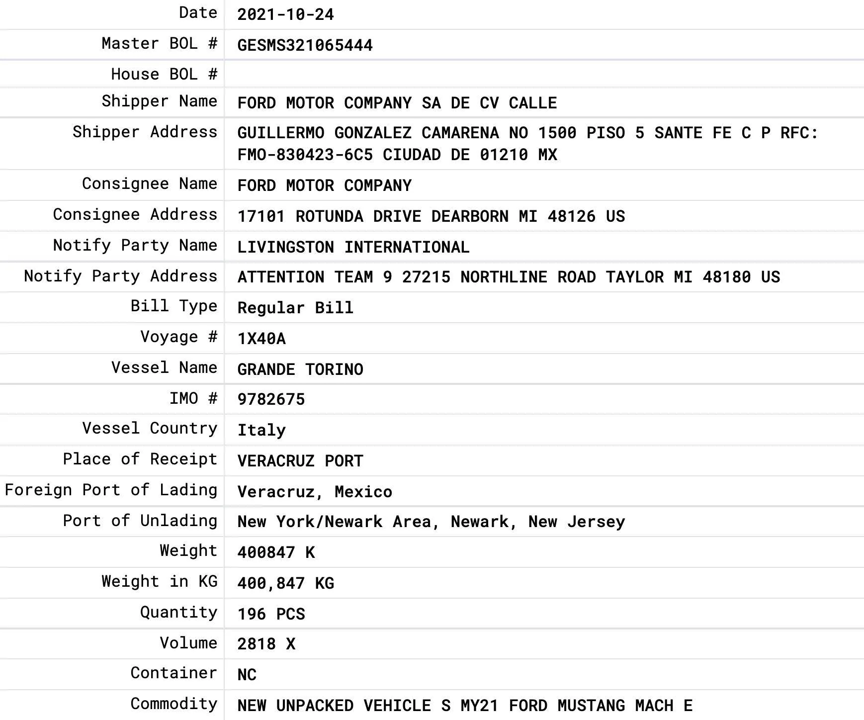 Ford Mustang Mach-E Pallsapp info Screen Shot 2021-10-29 at 8.01.41 AM