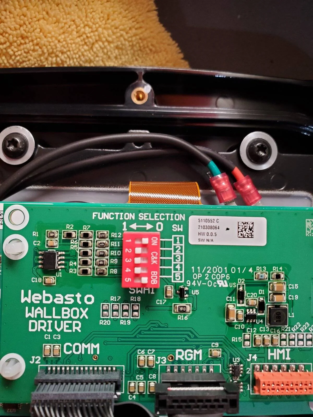 Ford Mustang Mach-E Ford Connected Charge Station installation - DIY instructions writeup DIP Switches