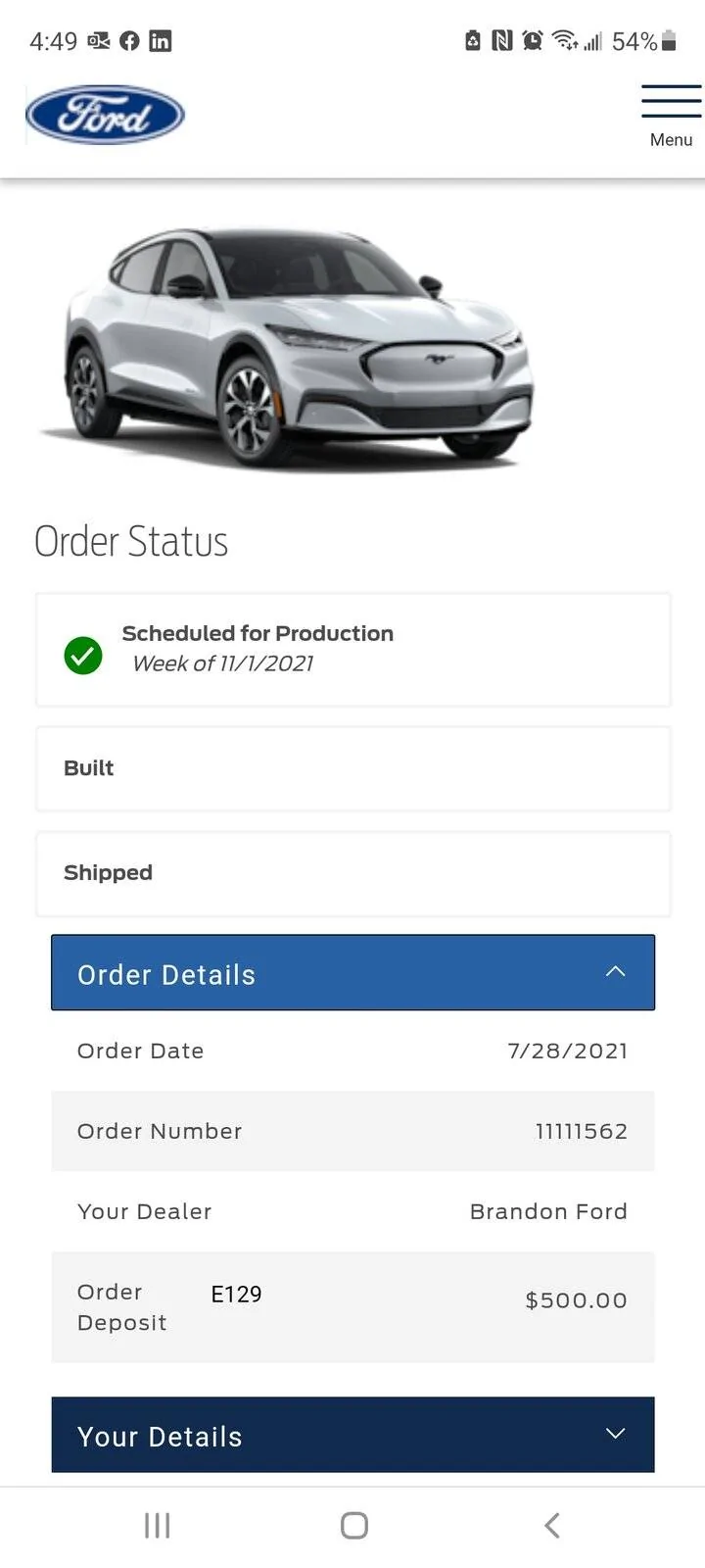 Ford Mustang Mach-E Submitted Orders Tracking List and Stats [Enter Yours] Screenshot_20211101-164944_Chrom