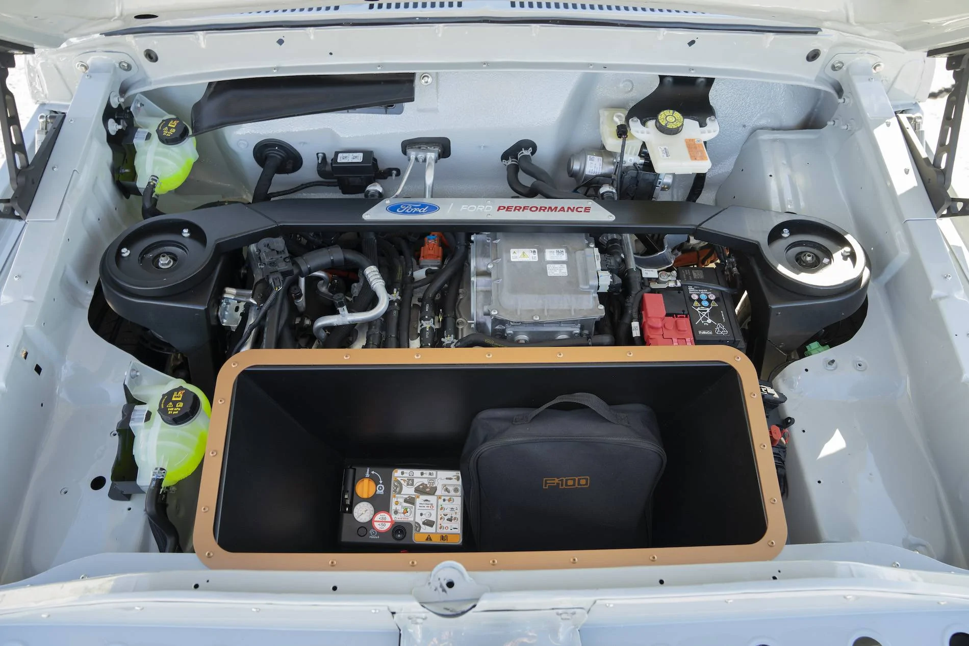 Ford Mustang Mach-E Ford Unveils F-100 Eluminator Concept w/ E-Crate Motor From Mach-E (Now Available For Custom Builds) All-electric Ford F-100 Eluminator concept truck_09