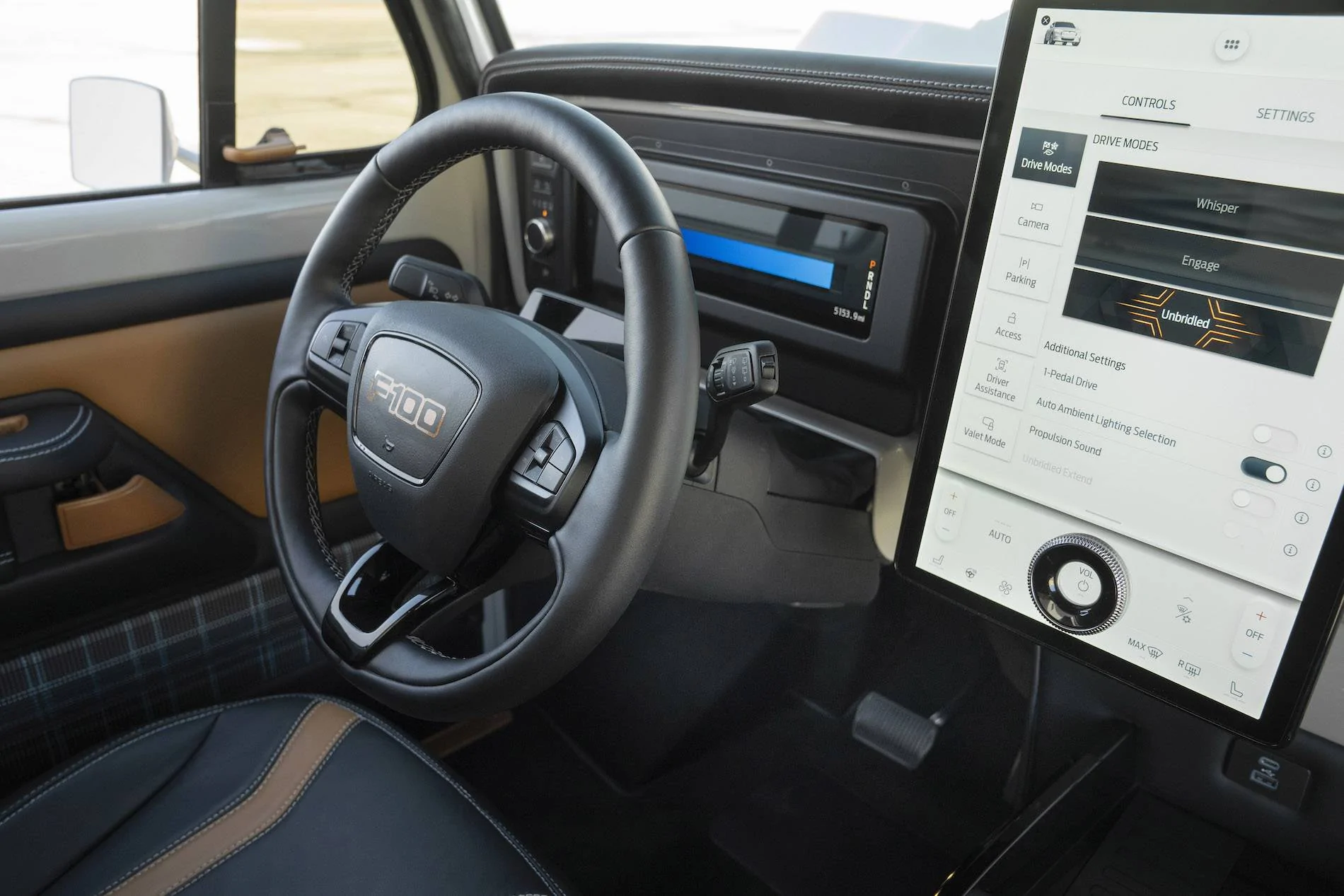 Ford Mustang Mach-E Ford Unveils F-100 Eluminator Concept w/ E-Crate Motor From Mach-E (Now Available For Custom Builds) All-electric Ford F-100 Eluminator concept truck_11