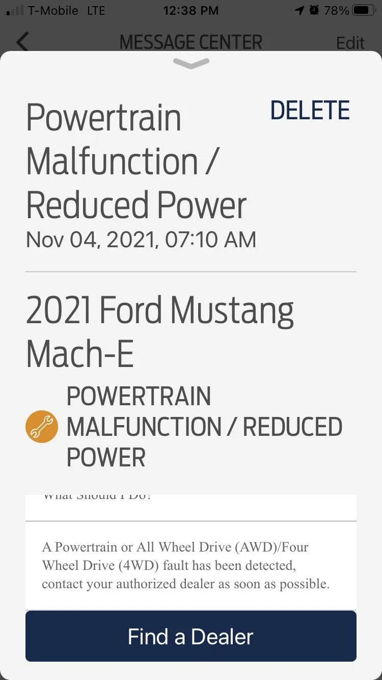 Ford Mustang Mach-E Shift System Fault What should I do