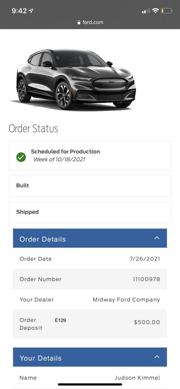 Ford Mustang Mach-E Submitted Orders Tracking List and Stats [Enter Yours] 2D8821FE-01A4-45F8-AAF3-57CE3F00B4A9