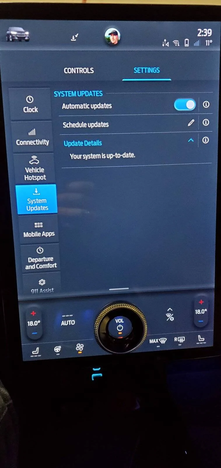 Ford Mustang Mach-E Display at low brightness 20211111_143909