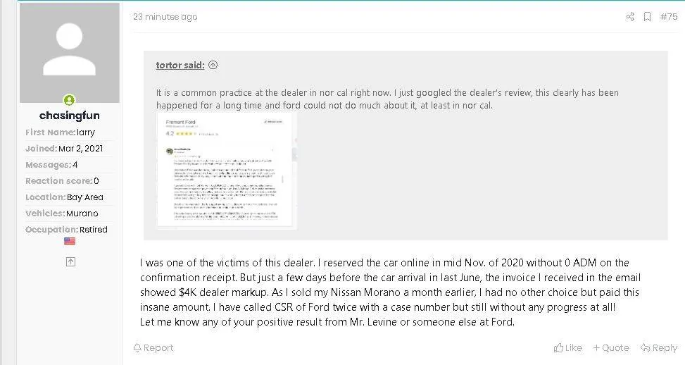 Ford Mustang Mach-E What we could do regarding mach e online order and dealer's markup Capture3