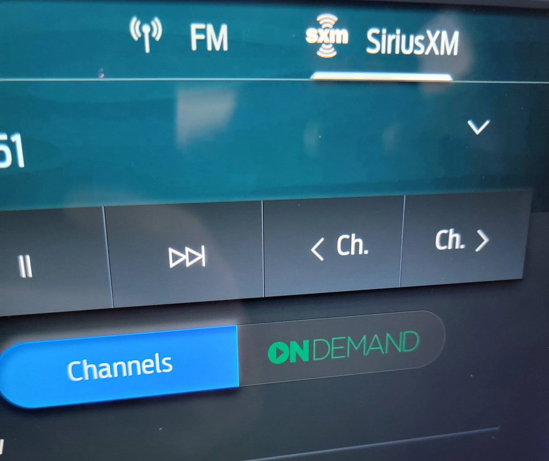 Ford Mustang Mach-E Can't change Channels in SiriusXM 20211113_171310
