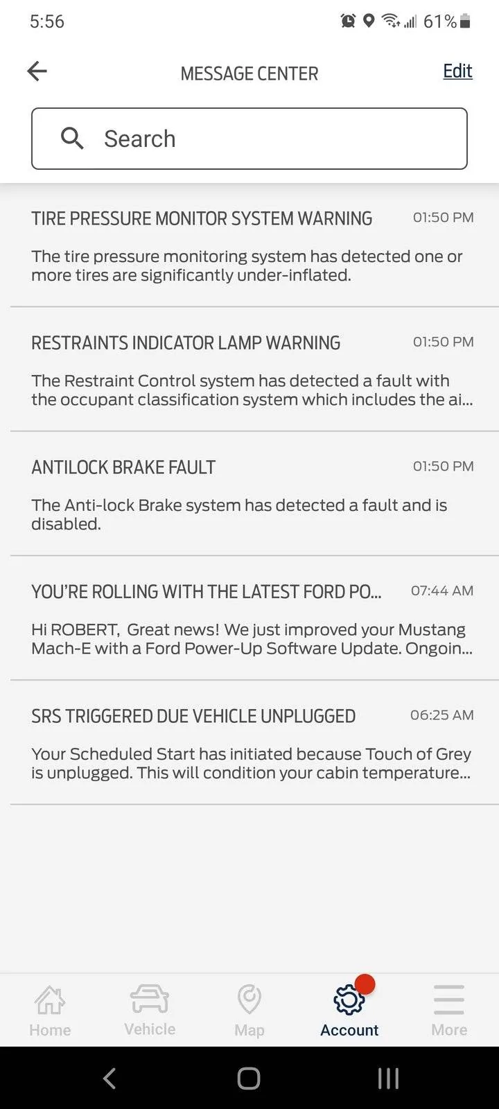 Ford Mustang Mach-E Vapourware faults Screenshot_20211113-175620_FordPass