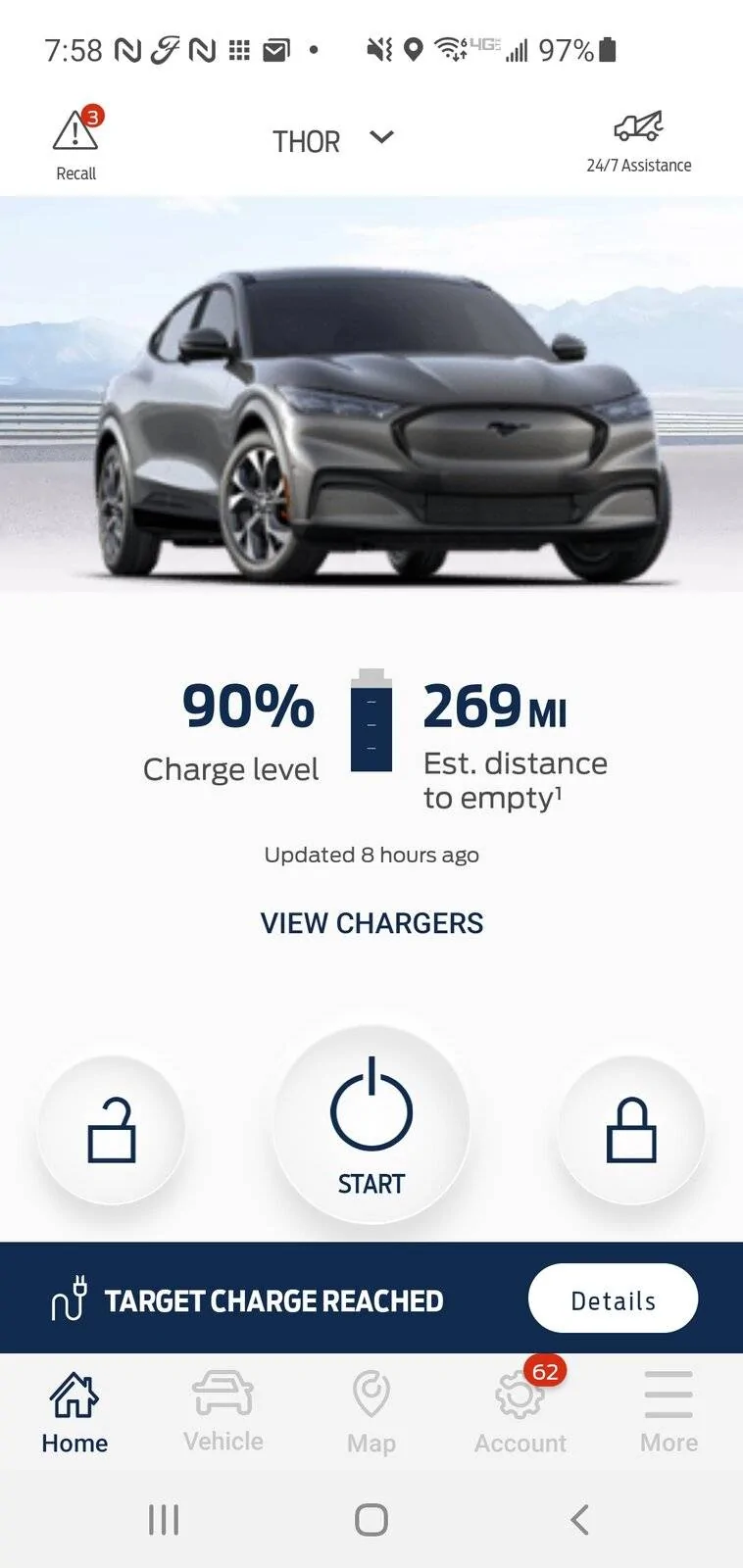 Ford Mustang Mach-E 100% charge only 197miles?? Screenshot_20211114-075858_FordPass