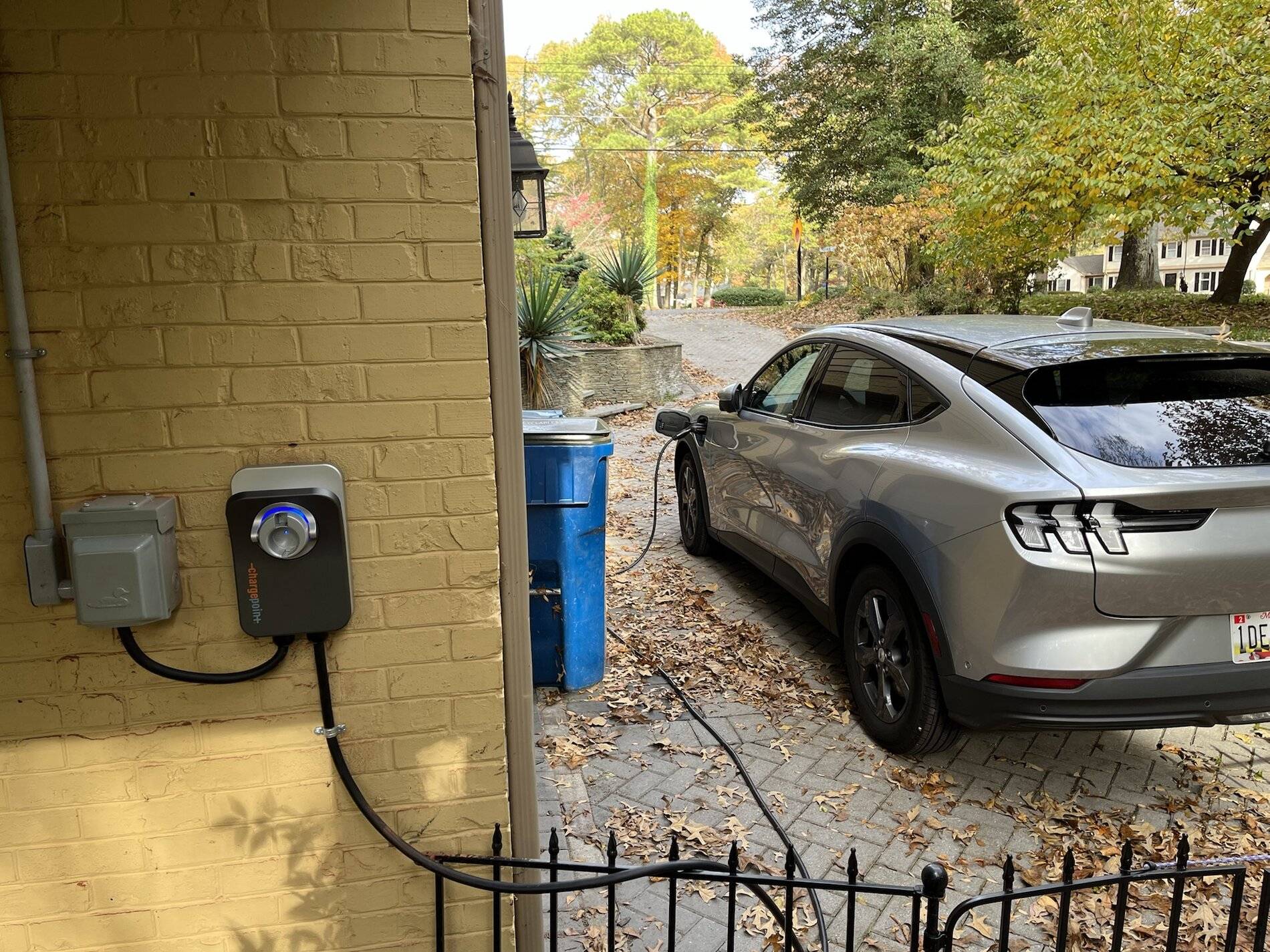 Ford Mustang Mach-E My ChargePoint Home Flex Installed Install Photo