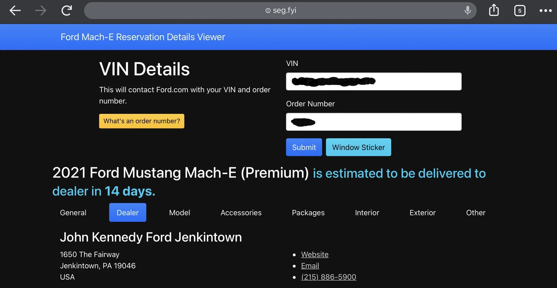 Ford Mustang Mach-E 🧭  Mach-E Build & Tracking Links C89210EF-79E0-4EC5-BCDA-6996D329859C