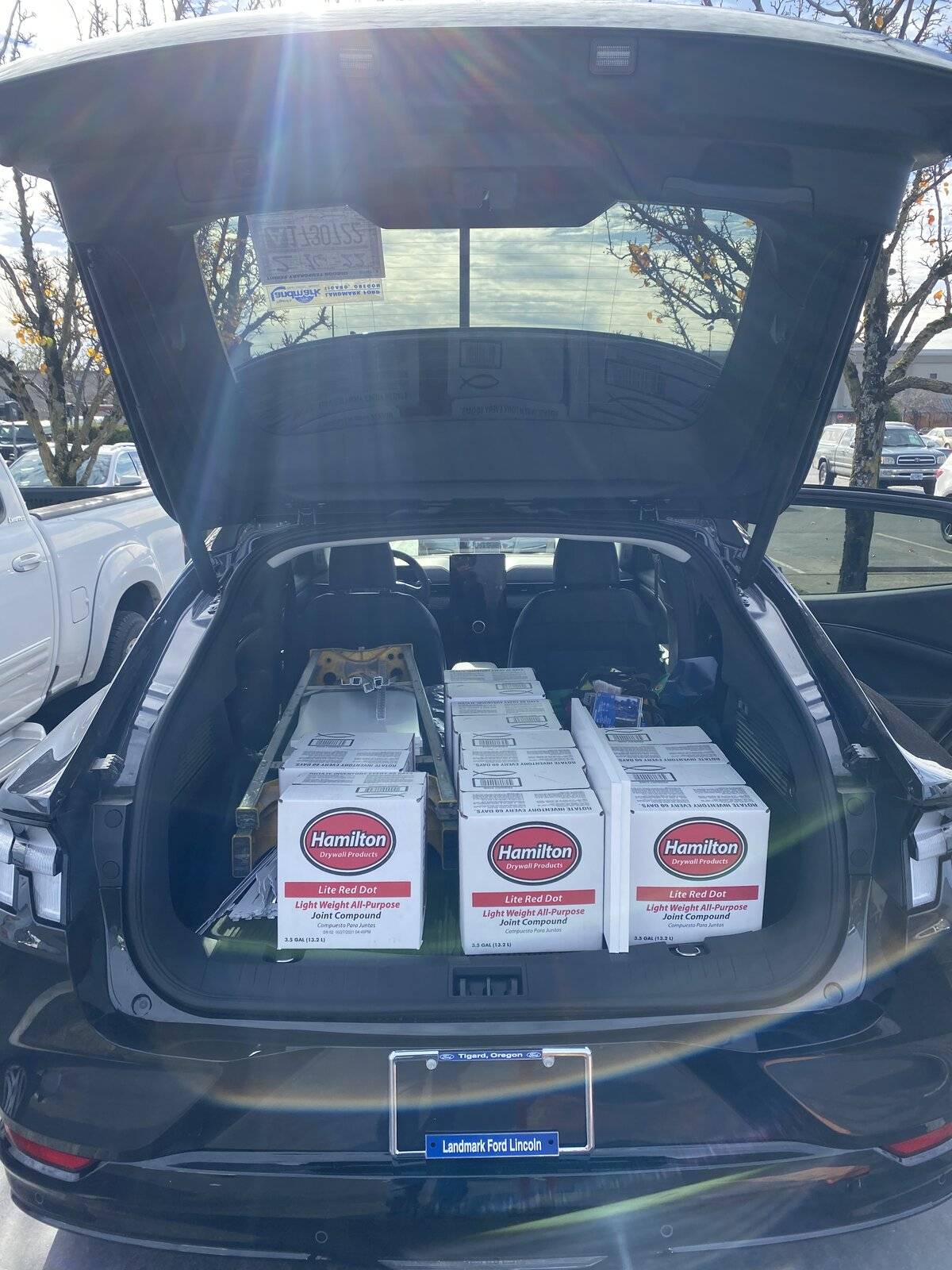 Ford Mustang Mach-E Mach E fits all the tools. What have you hauled / carried / fit in your cargo space? ❓❓ C0640F3B-F224-41BE-8600-20AA725E5EAD