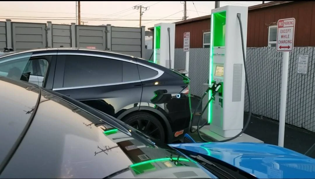 Ford Mustang Mach-E Charging station in Baker, CA Screenshot_20211129-161048_Video Player