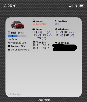 Ford Mustang Mach-E ? Scriptable FordPass Widget (iOS, iPad, MacOS) 1639426075202