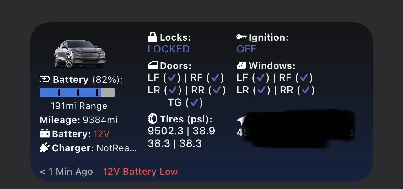 Ford Mustang Mach-E ? Scriptable FordPass Widget (iOS, iPad, MacOS) EEA39527-CBDF-49C9-88F2-D643E91B9056