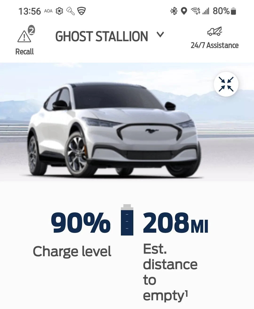 Ford Mustang Mach-E Charge % @100% but range @ 195 Screenshot_20211213-135634_FordPass