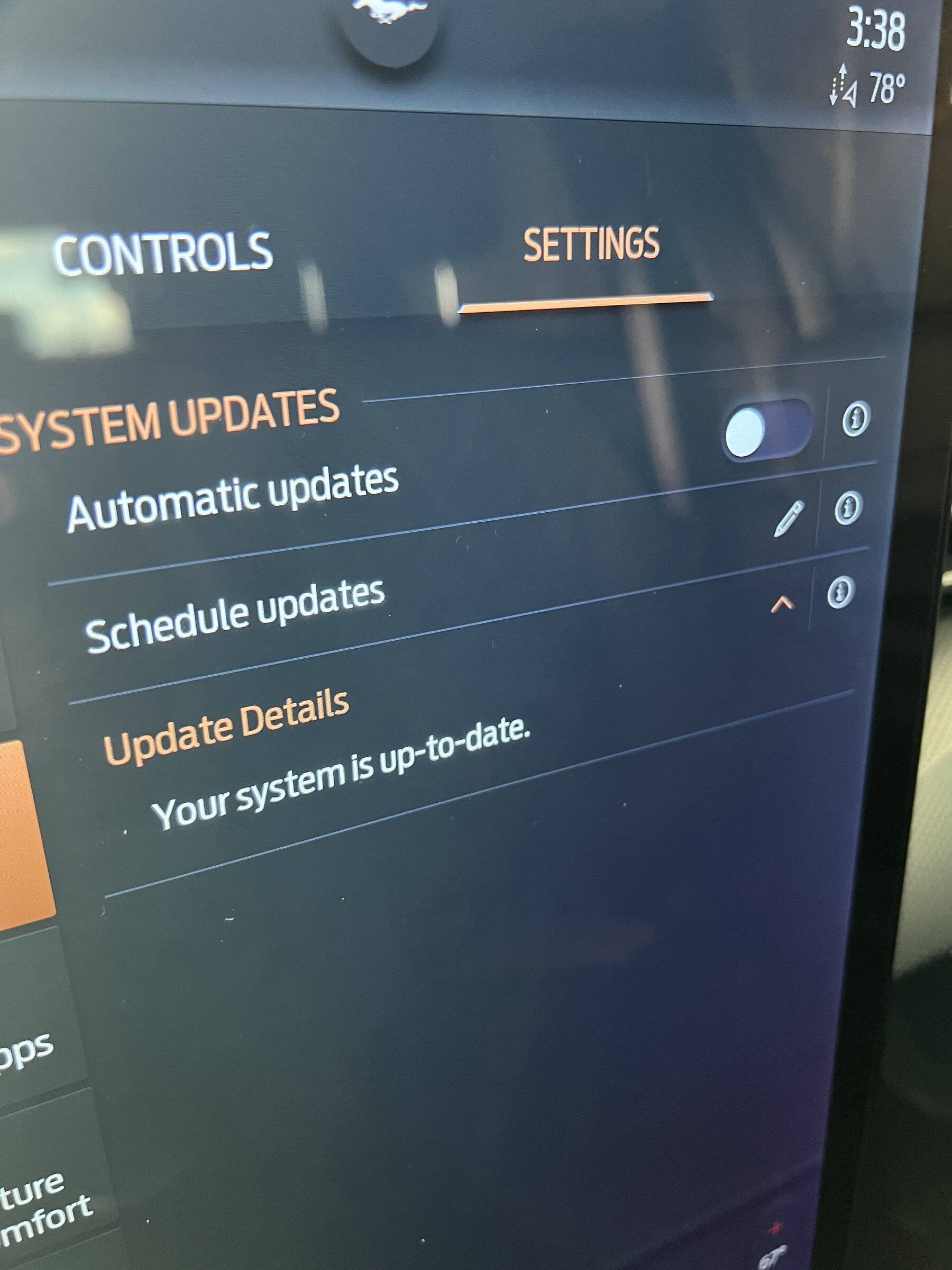 Ford Mustang Mach-E Sync says 1.7.1 is installed. No features are present from it. Automatic Updates grayed out now. 58410831-1458-4726-8E9A-99DD3F27C084