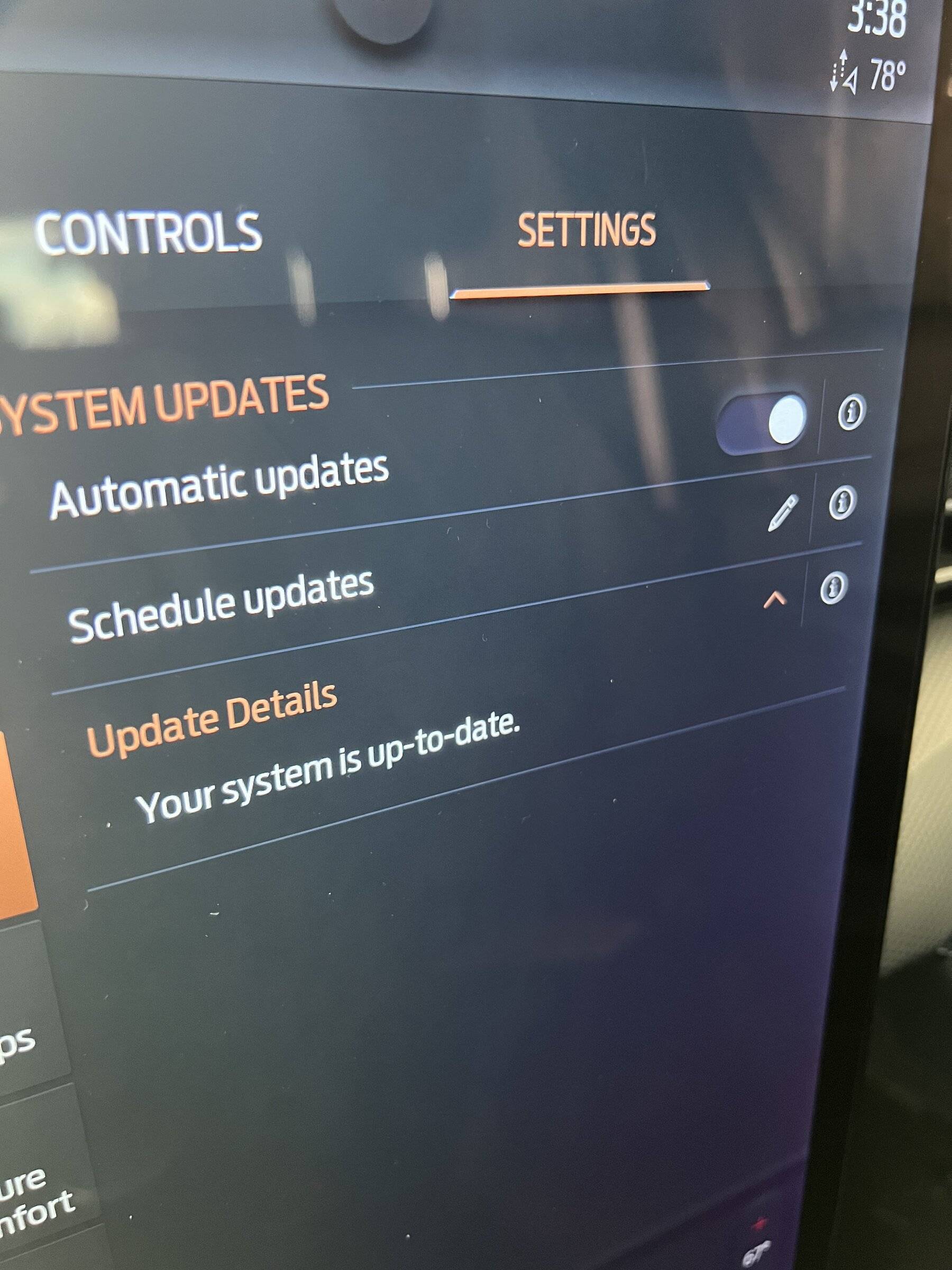 Ford Mustang Mach-E Sync says 1.7.1 is installed. No features are present from it. Automatic Updates grayed out now. 49F8259E-096B-407F-A837-CFD27DBB2DEF