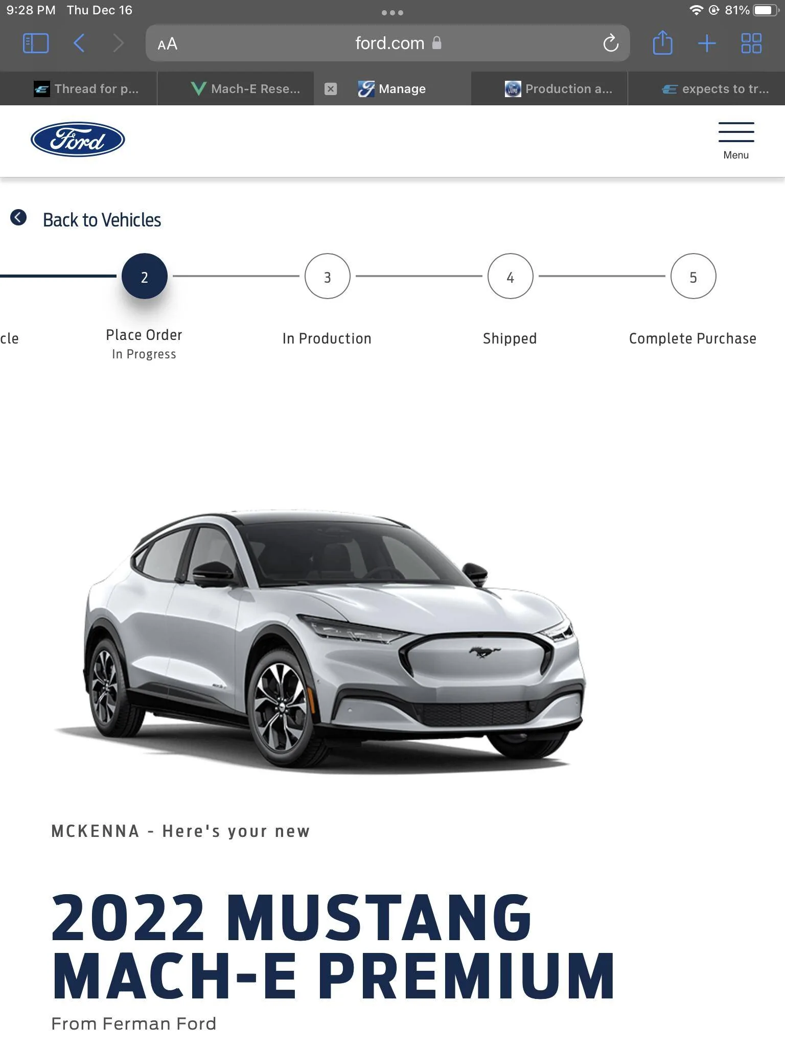 Ford Mustang Mach-E Thread for people who ordered a 2022 on 10/1 to post adventures 21E5AA87-A1FF-4FAB-900C-3A5A3F0A47E2