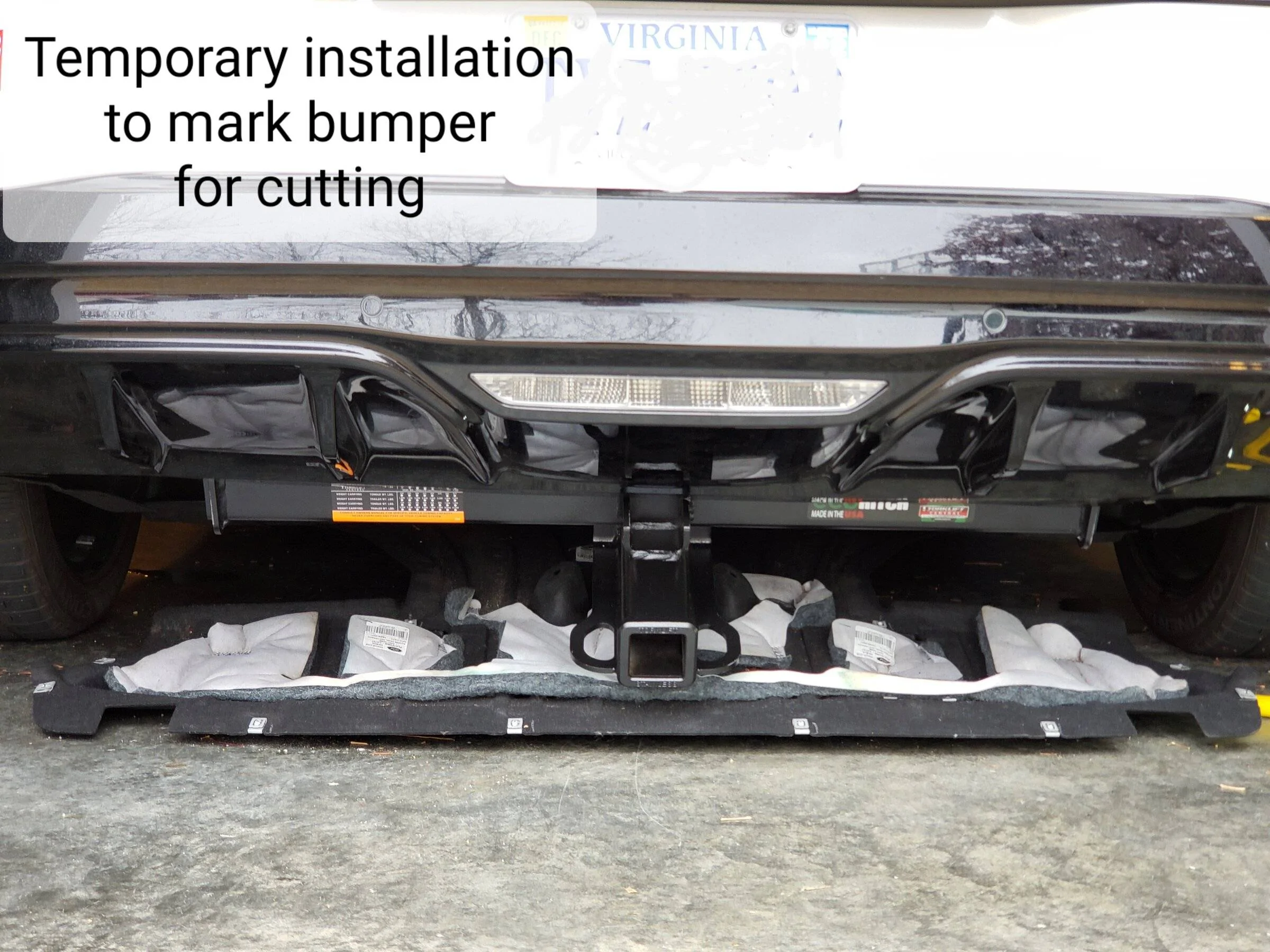 Ford Mustang Mach-E DIY install TorkLift hitch for bike rack, etc 20211218_153555