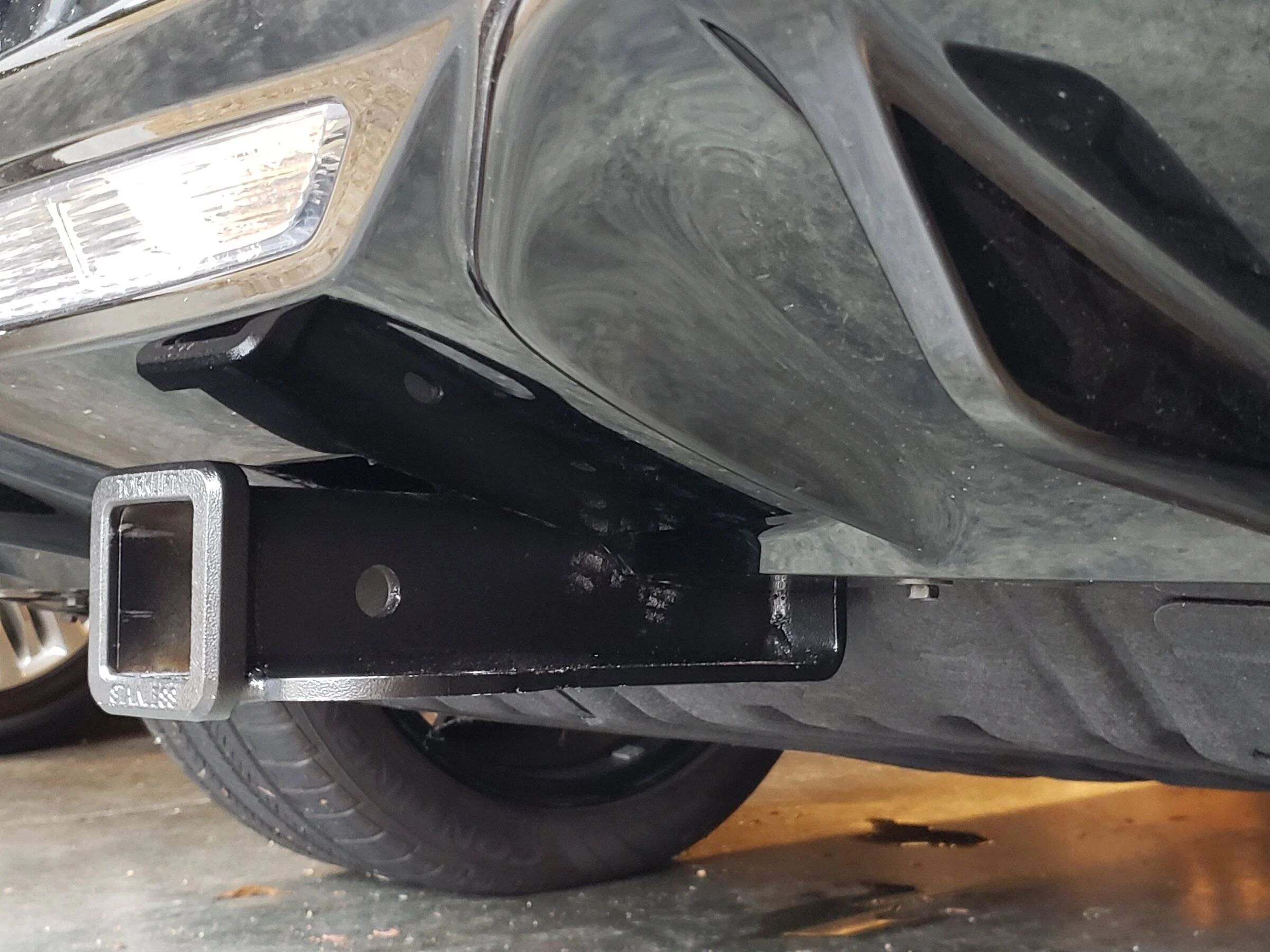 Ford Mustang Mach-E DIY install TorkLift hitch for bike rack, etc 20211218_151117