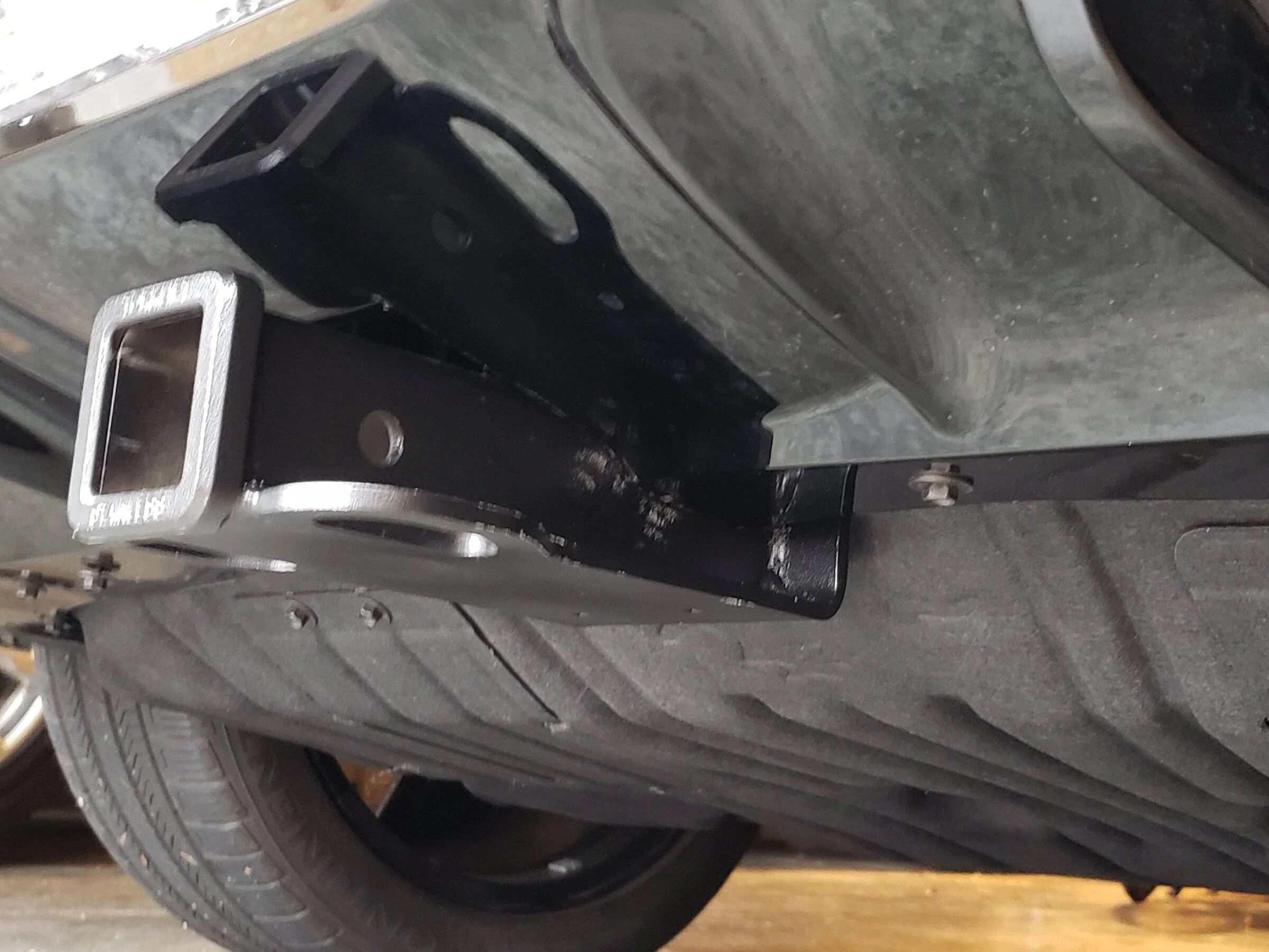 Ford Mustang Mach-E DIY install TorkLift hitch for bike rack, etc 20211218_151124
