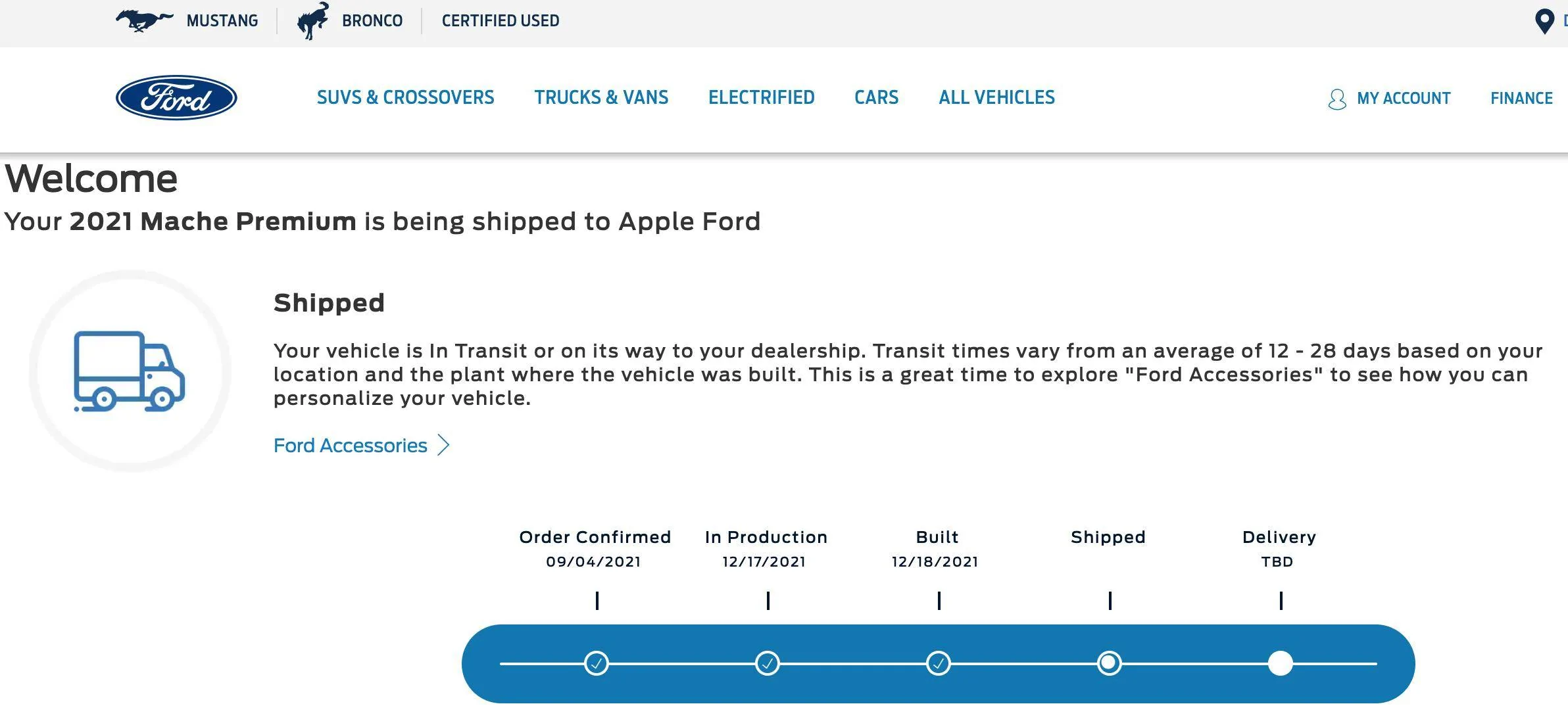 Ford Mustang Mach-E 12/13/21 production date Screen Shot 2021-12-19 at 11.40.13 AM