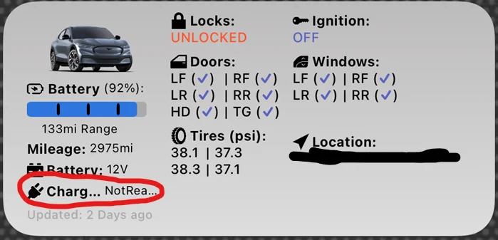 Ford Mustang Mach-E ? Scriptable FordPass Widget (iOS, iPad, MacOS) 1640102615864