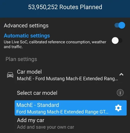Ford Mustang Mach-E New ABRP Feature : Live Data via OBD 1640195853532