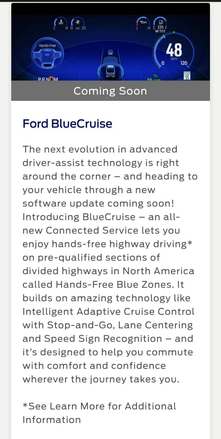 Ford Mustang Mach-E Blue Cruise No Longer in Connected Services? Screenshot_20211223-113820