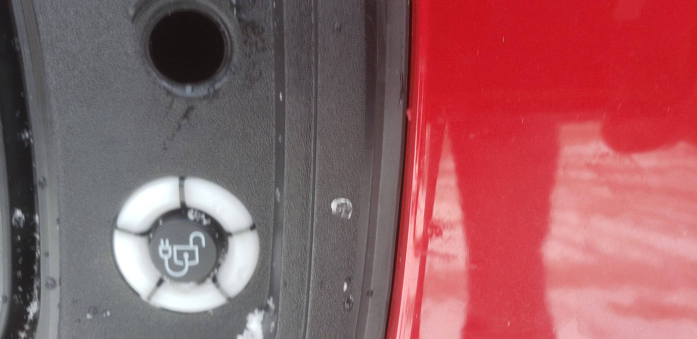 Ford Mustang Mach-E Charging port latch fell inside car 20211228_092521