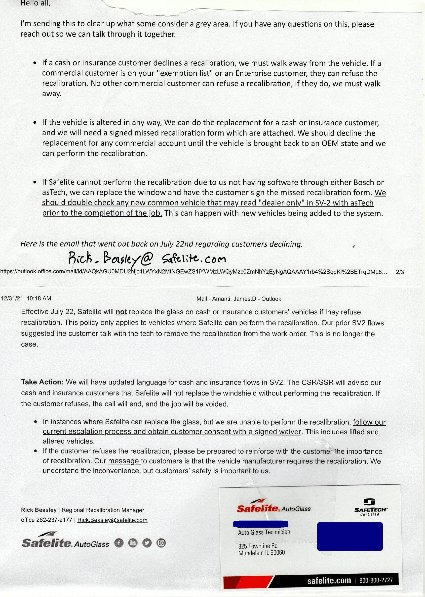 Ford Mustang Mach-E Cost for new windshield Safelight Mandates Recalibration-redact.JPG