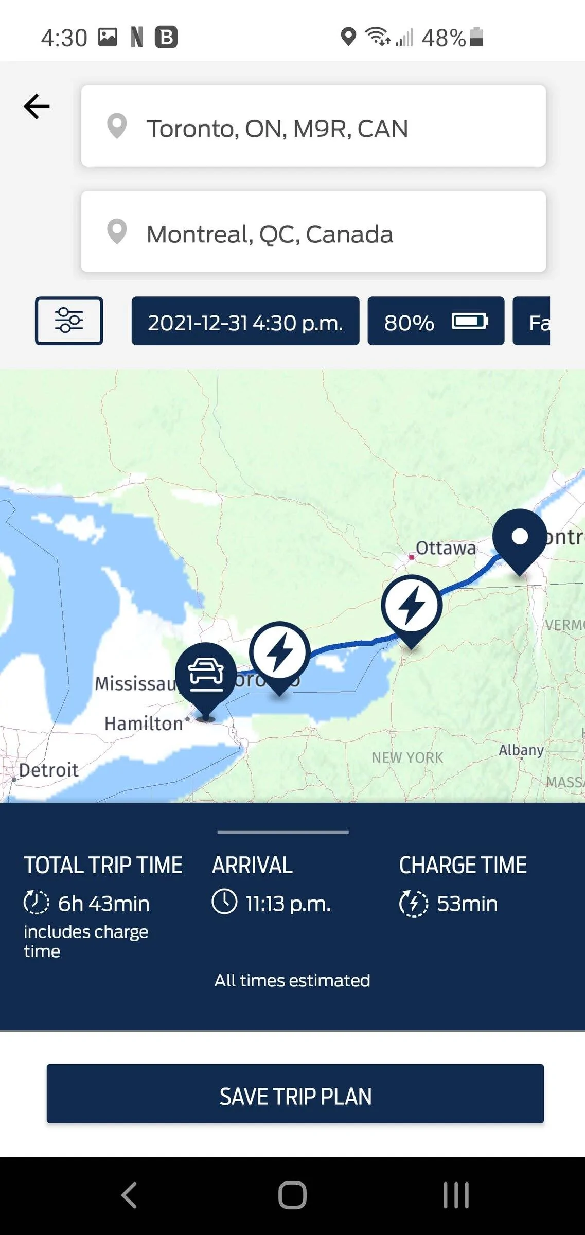 Ford Mustang Mach-E How to add multiple stops to trip planner? ? Screenshot_20211231-163053_FordPass