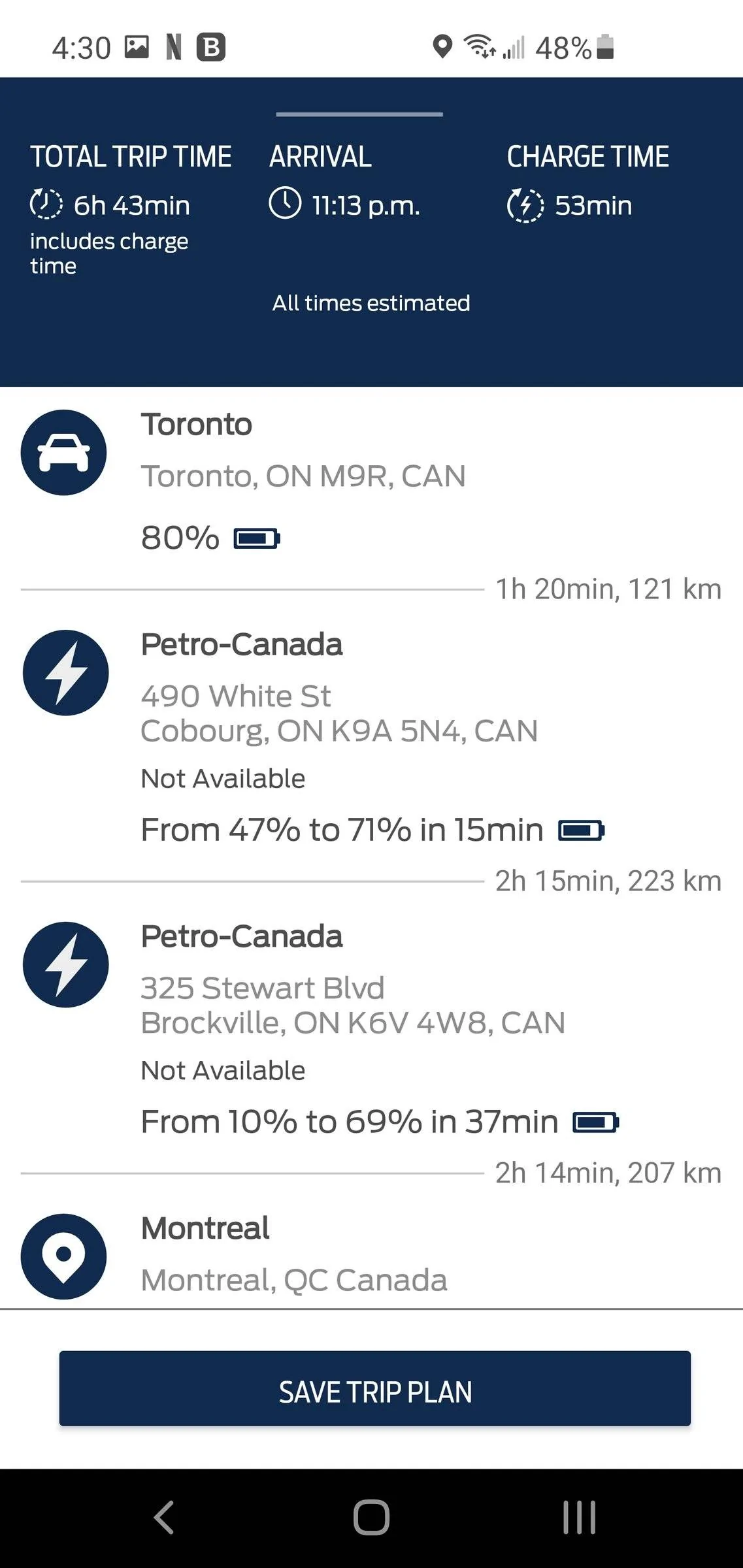 Ford Mustang Mach-E How to add multiple stops to trip planner? ? Screenshot_20211231-163043_FordPass